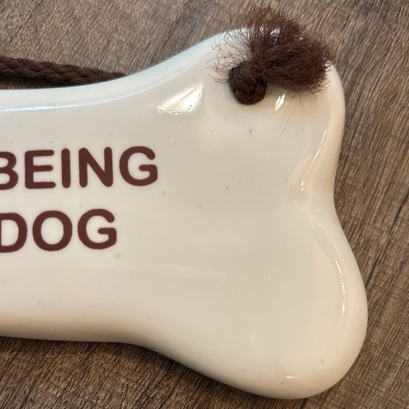 Dog Bone Ceramic‎ Wall Art Cream and Brown Made in USA 7.5” - Picture 4 of 9